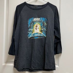 Men’s large, 3/4 sleeve (baseball) tshirt. AC/DC Ballbreaker tour 1996